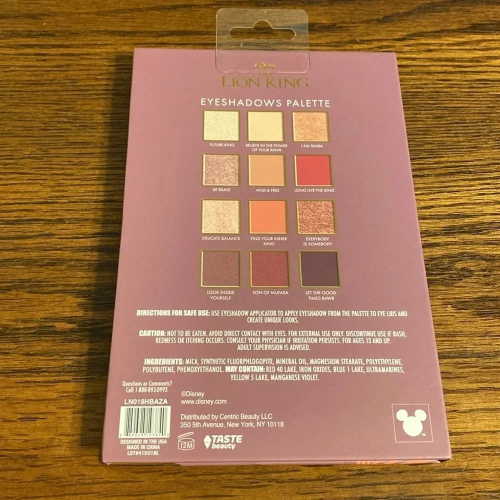 Disney The Lion King Simba 12 Shade Eyeshadow Palette Mirror NIB